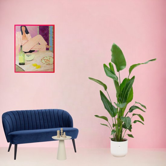 Strelitzia Nicolai inclusief elho Vibes Fold Round wit - 160cm- 180cm - Ø30